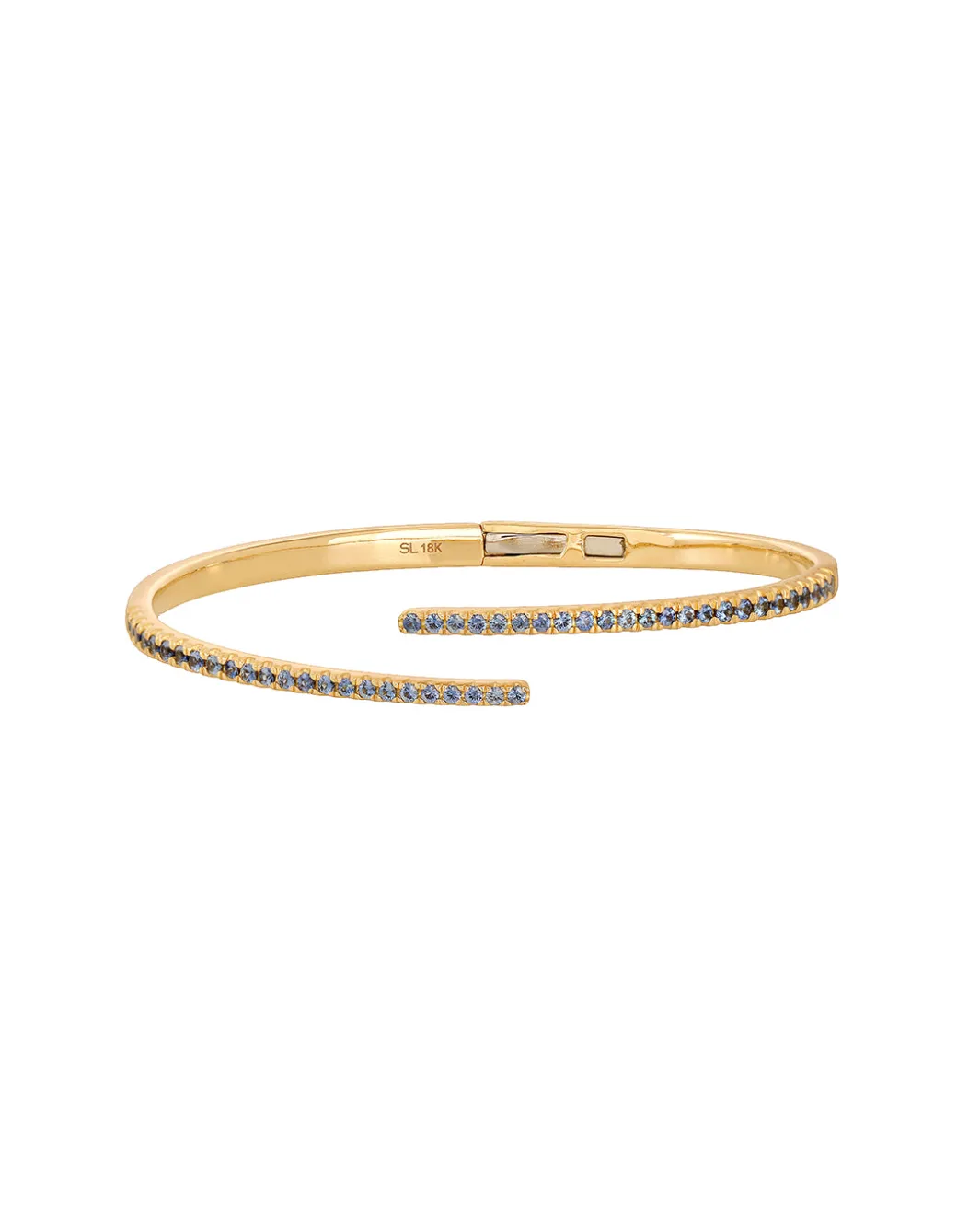 Sandy Leong Blue Sapphire Hinge Bangles - Pale Blue, Dusty Blue and Deep Blue Flash Sale