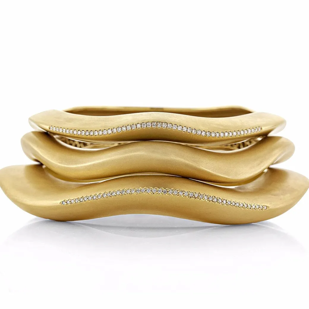 Sandy Leong Canyon Bangle with Diamonds Clearance