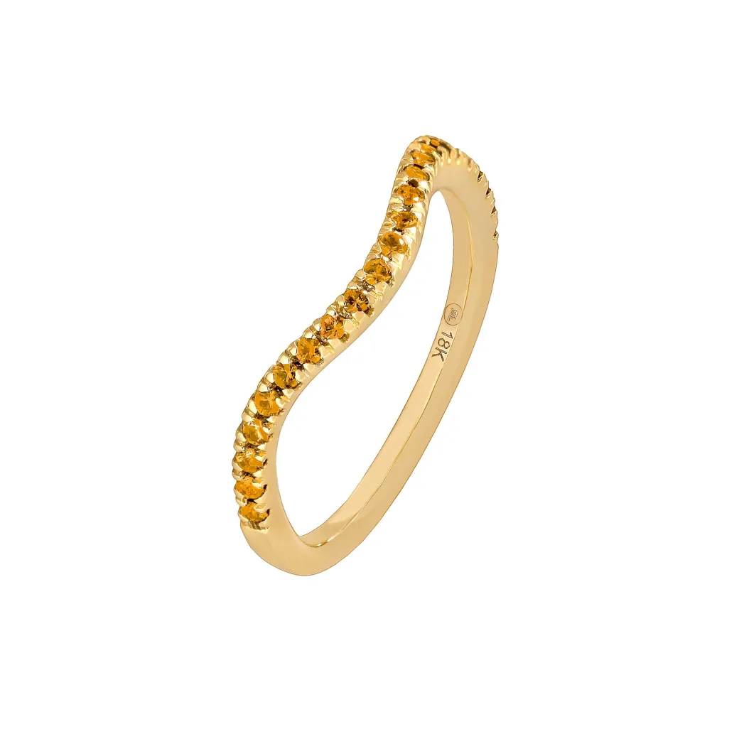 Sandy Leong Citrine Wave Stack Ring Cheap