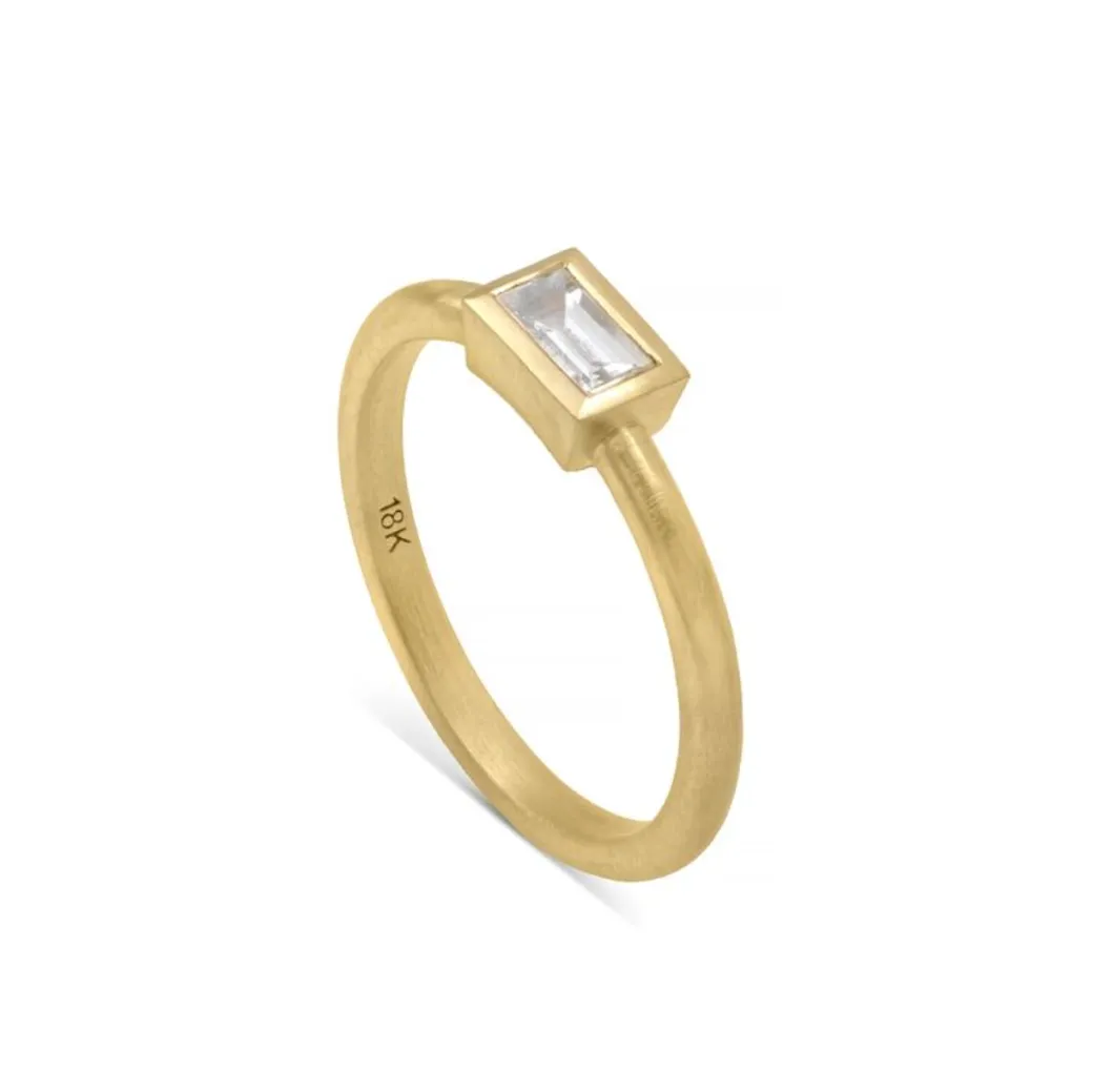 Sandy Leong Diamond Baguette Stack Ring Store