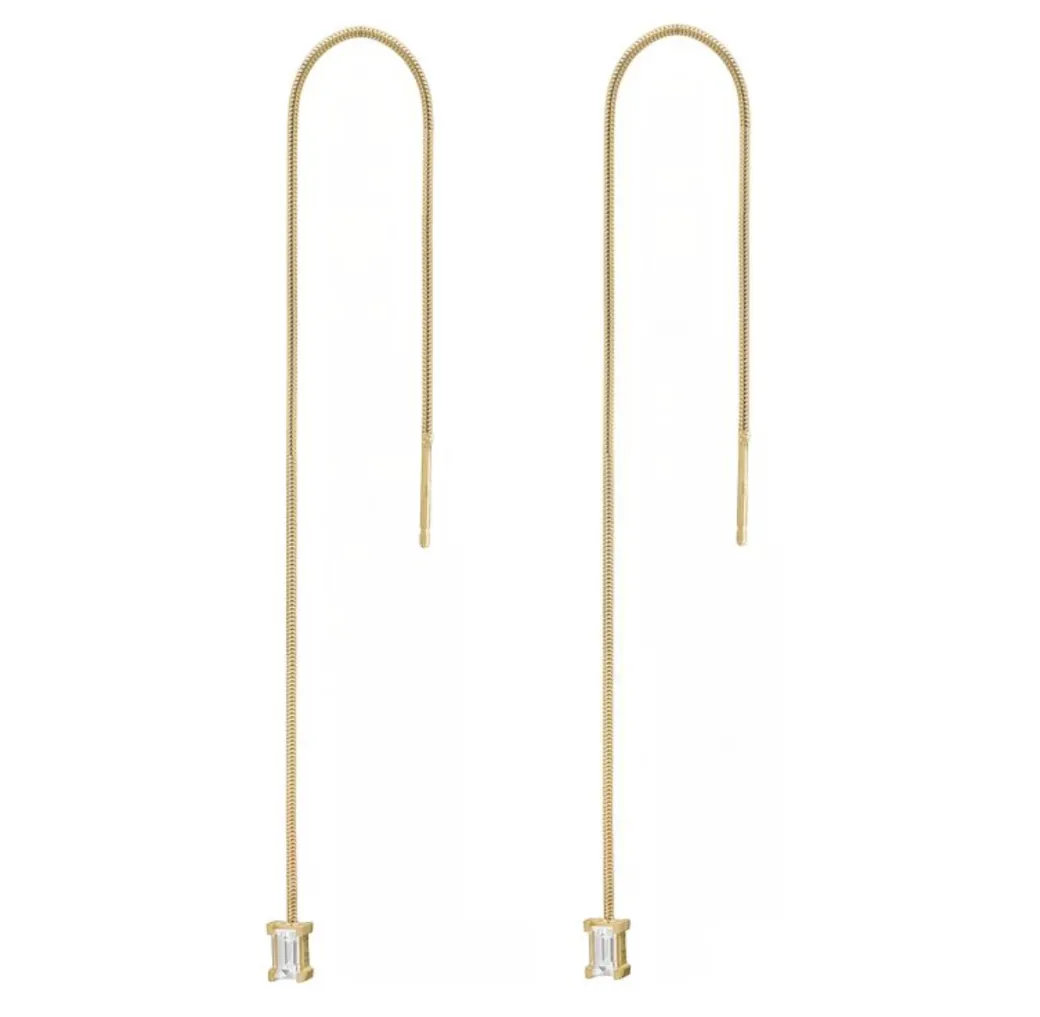 Sandy Leong Diamond Chain Earrings Cheap