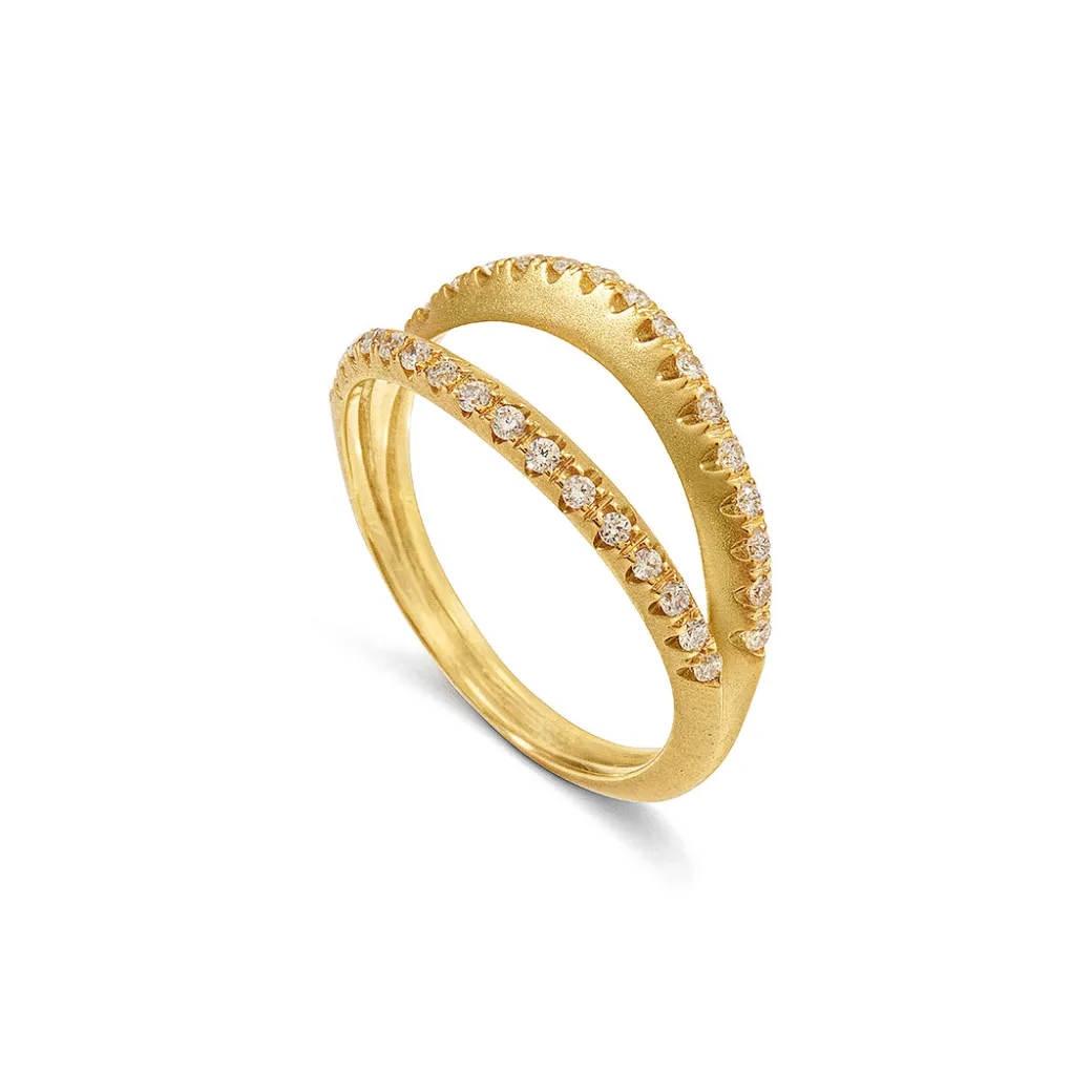 Sandy Leong Double Pinky Ring with Diamonds Best Sale