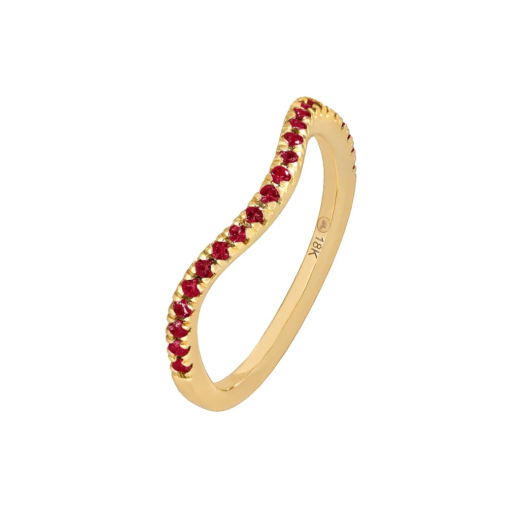 Sandy Leong Garnet Wave Stack Ring Sale