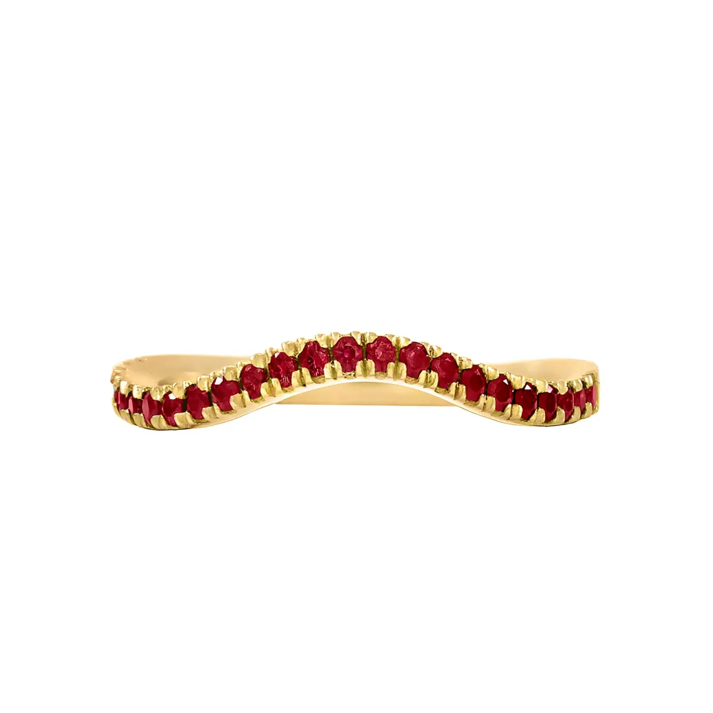 Sandy Leong Garnet Wave Stack Ring Sale