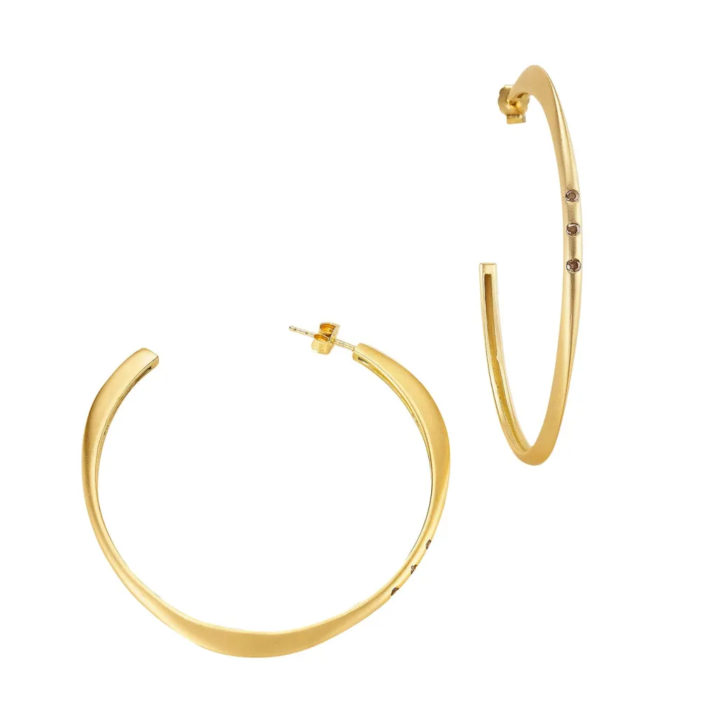 Sandy Leong Halo Hoops with Diamonds Discount