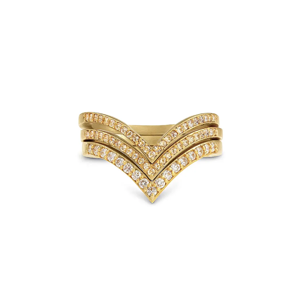 Sandy Leong Morganite Chevron Stack Ring Outlet