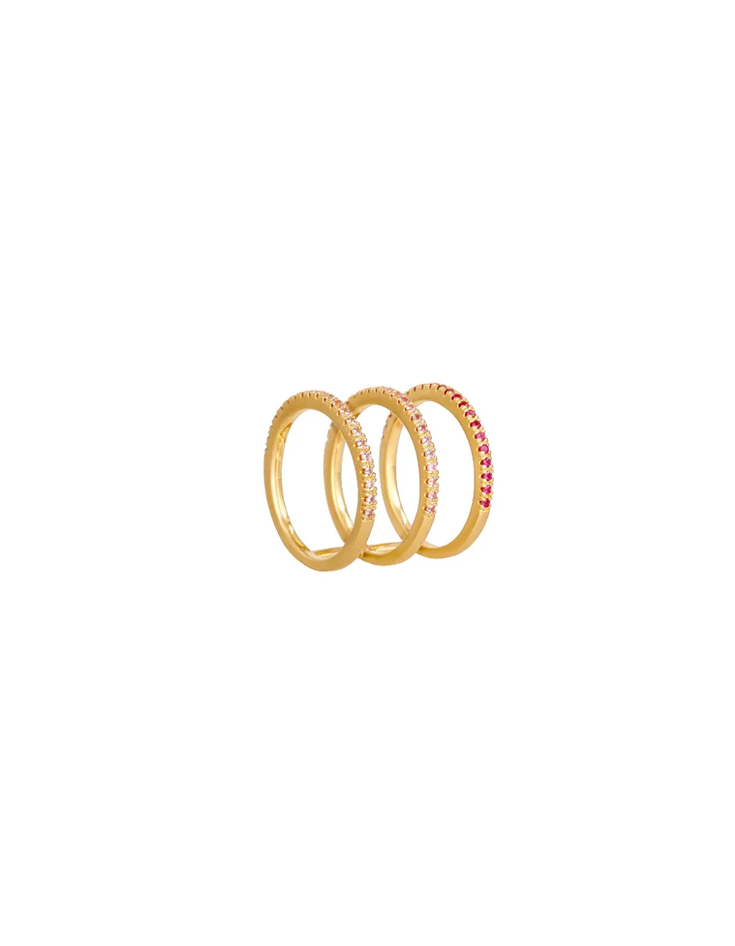 Sandy Leong Ombre Rose Triple Bar Ring Shop