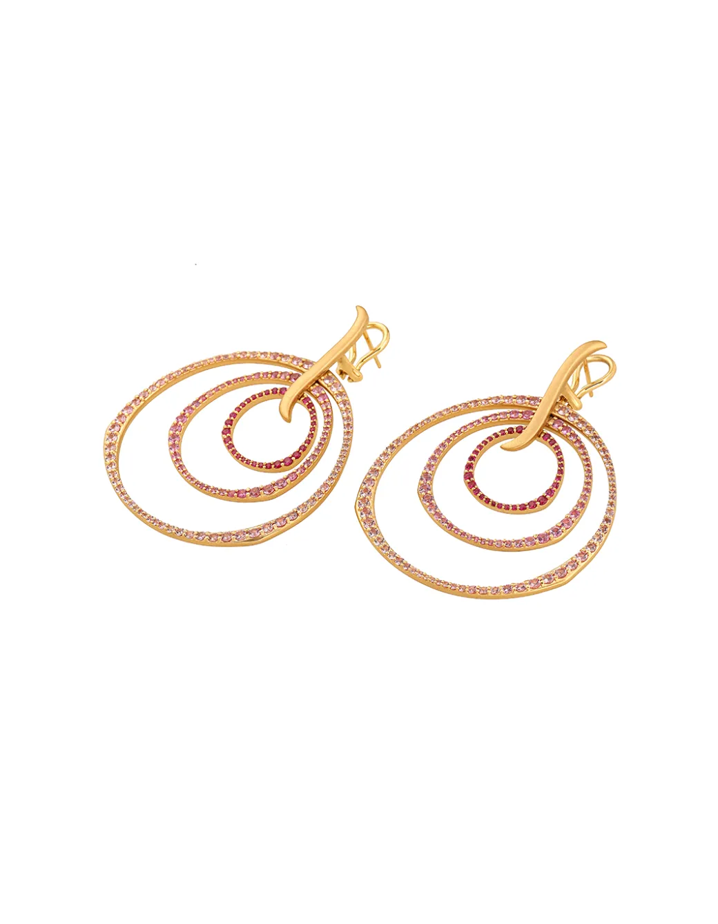 Sandy Leong Ombre Rose Triple Hoop Earrings Discount