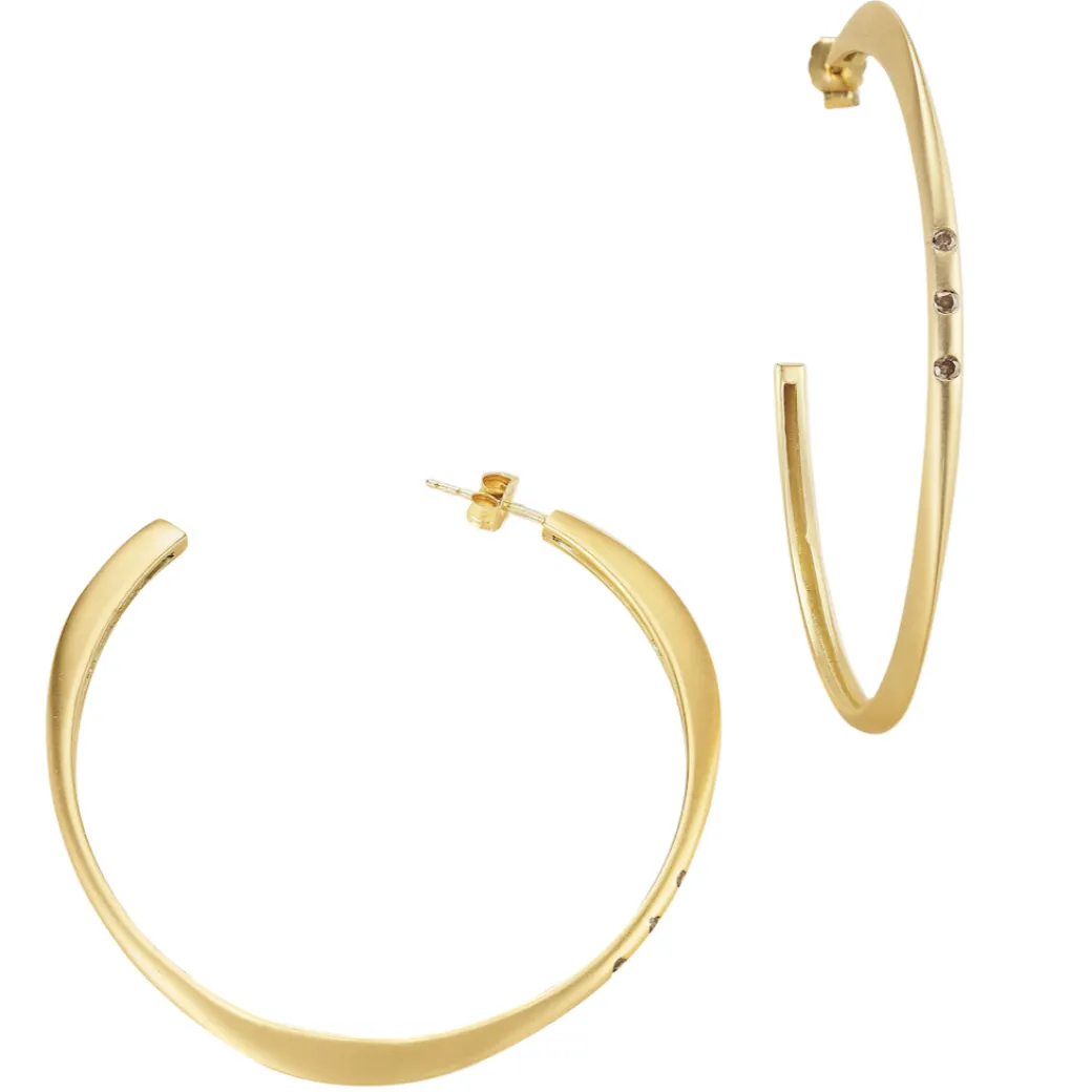 Sandy Leong Oversized Halo Hoops with Diamonds Online