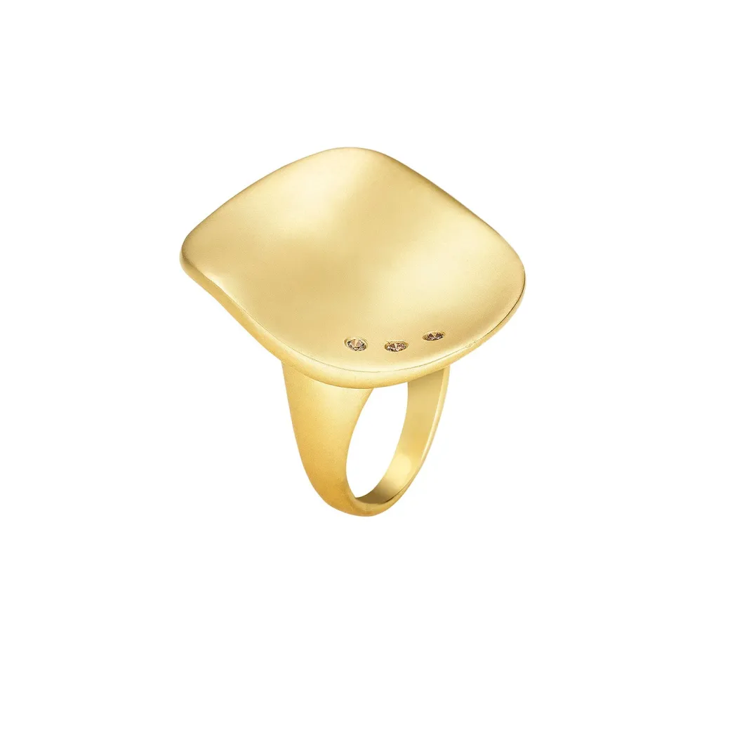 Sandy Leong Oversized Origin Ring with Champagne Diamonds Flash Sale