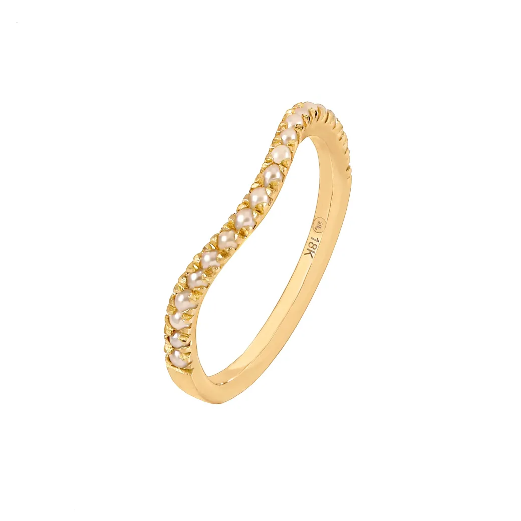 Sandy Leong Pearl Wave Stack Ring Sale