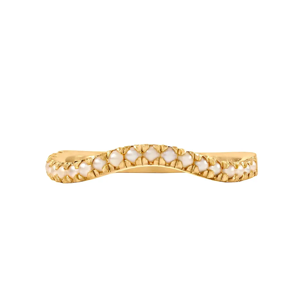 Sandy Leong Pearl Wave Stack Ring Sale