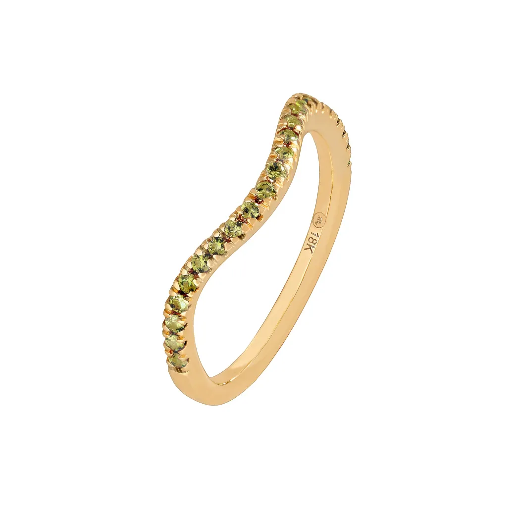 Sandy Leong Peridot Wave Stack Ring Cheap