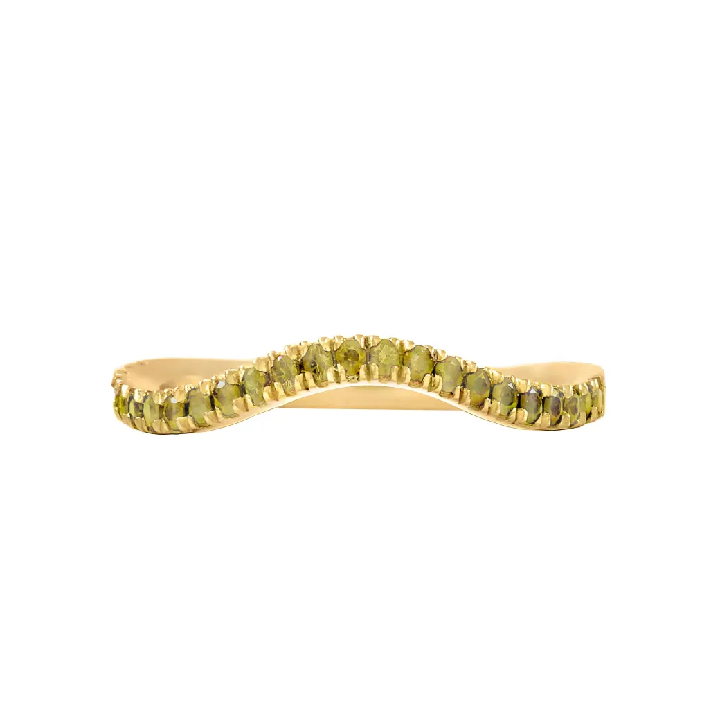 Sandy Leong Peridot Wave Stack Ring Cheap