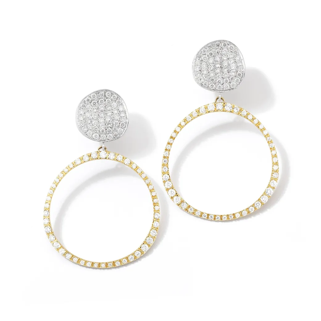 Sandy Leong Petite Origin Hoops with Diamond Pavé Best Sale