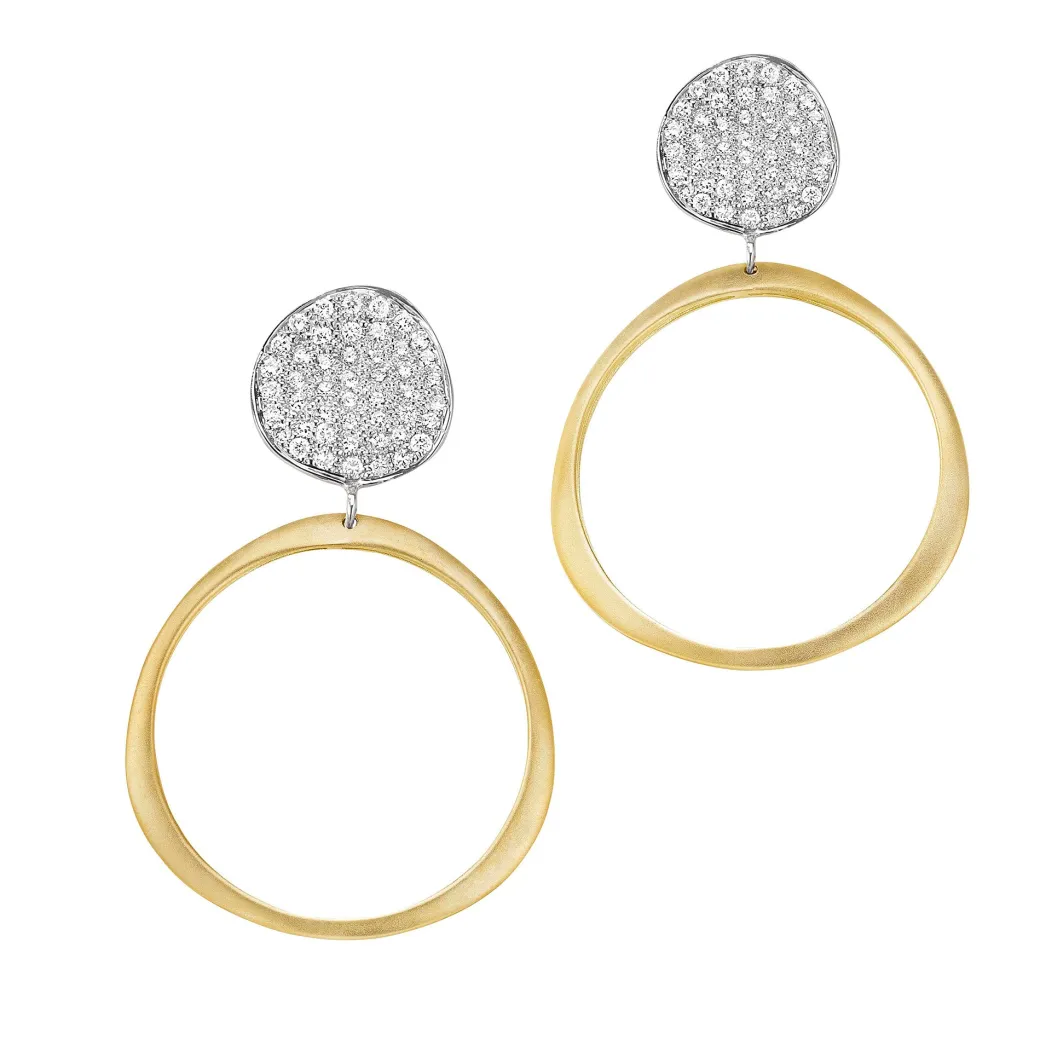 Sandy Leong Petite Origin Hoops with Diamond Pavé Stud Best Sale