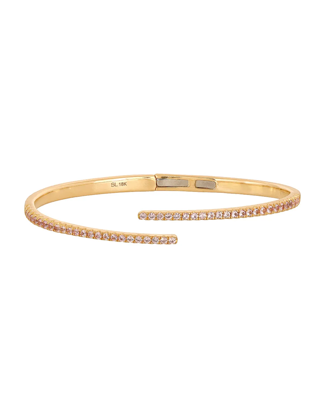 Sandy Leong Rose Hinge Bangles - Pale Pink Sapphire, Dusty Rose Sapphire, Ruby Hot