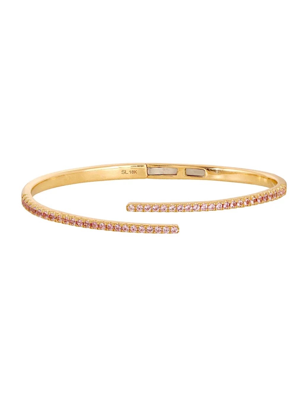 Sandy Leong Rose Hinge Bangles - Pale Pink Sapphire, Dusty Rose Sapphire, Ruby Hot