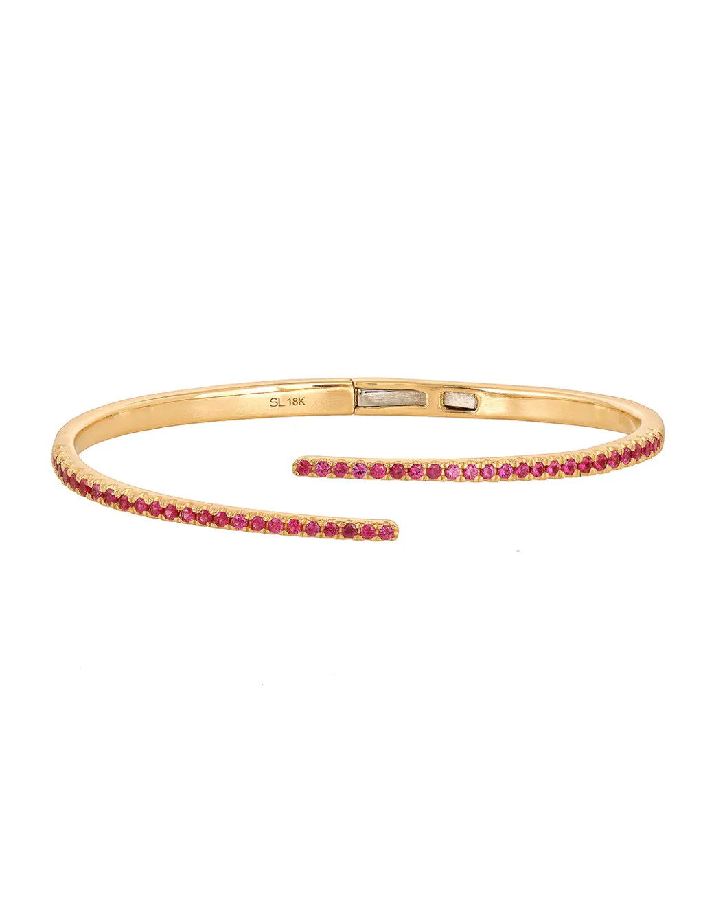 Sandy Leong Rose Hinge Bangles - Pale Pink Sapphire, Dusty Rose Sapphire, Ruby Hot