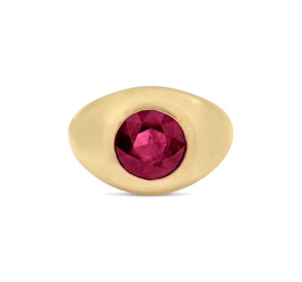 Sandy Leong Round Ruby Signet Ring Outlet