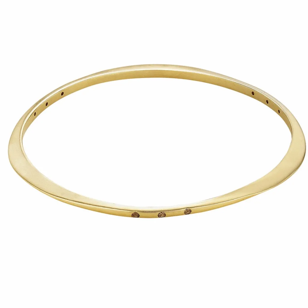 Sandy Leong Thin Halo Bangle with Diamonds Fashion