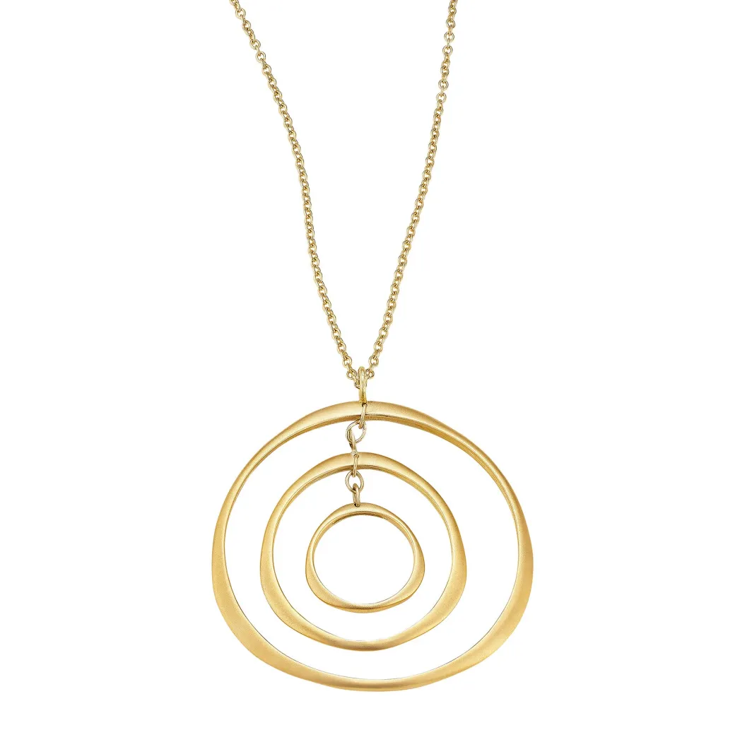 Sandy Leong Triple Hoop Pendant Necklace Fashion